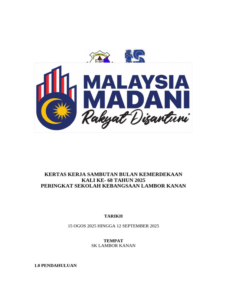 Kertas Kerja Merdeka 2025 - Final | PDF