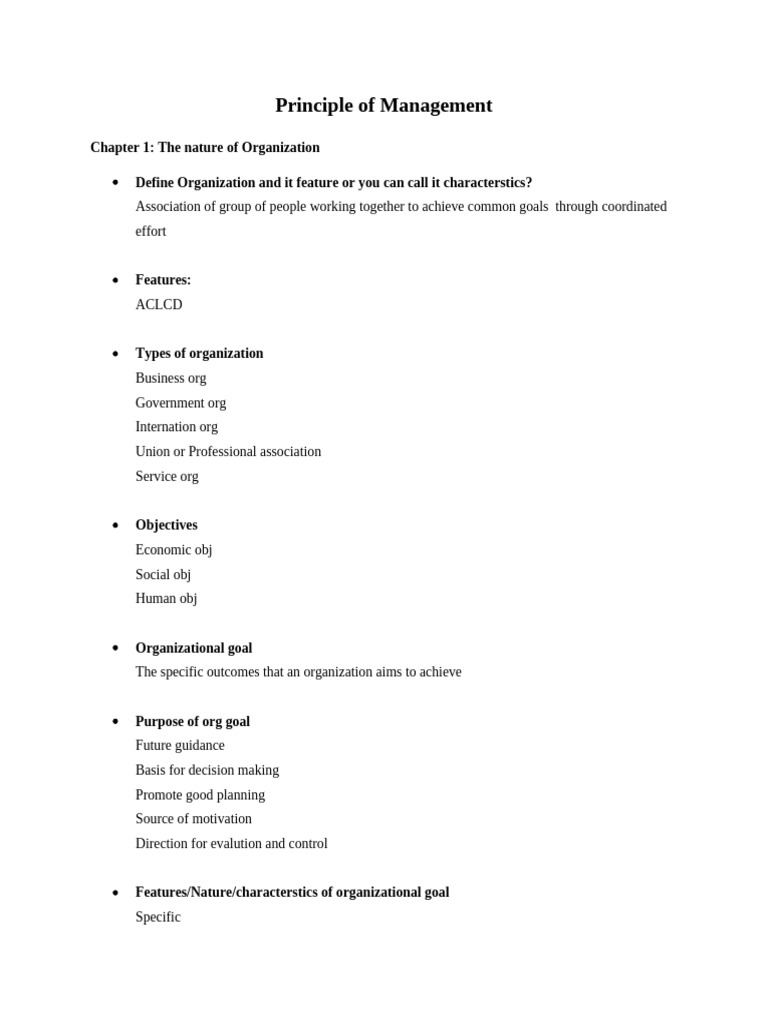 Principle of Management | PDF