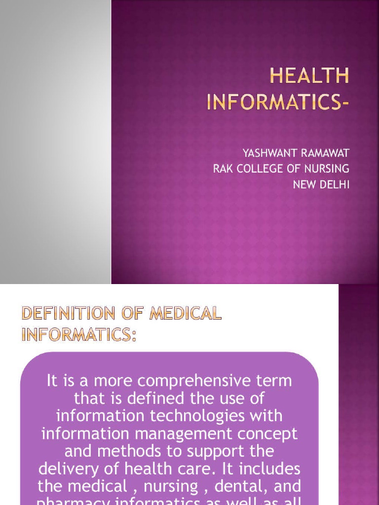 Health Informatics 84924017 | PDF