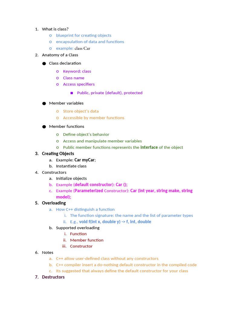 Understanding Classes in C++ | PDF | Class (Computer Programming ...