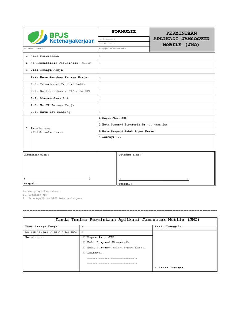 Form Jmo | PDF