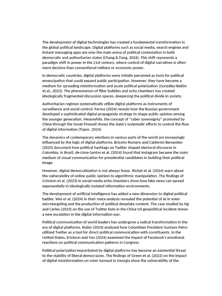 Digital Politics: Power Shift in 21st Century | PDF | Political ...