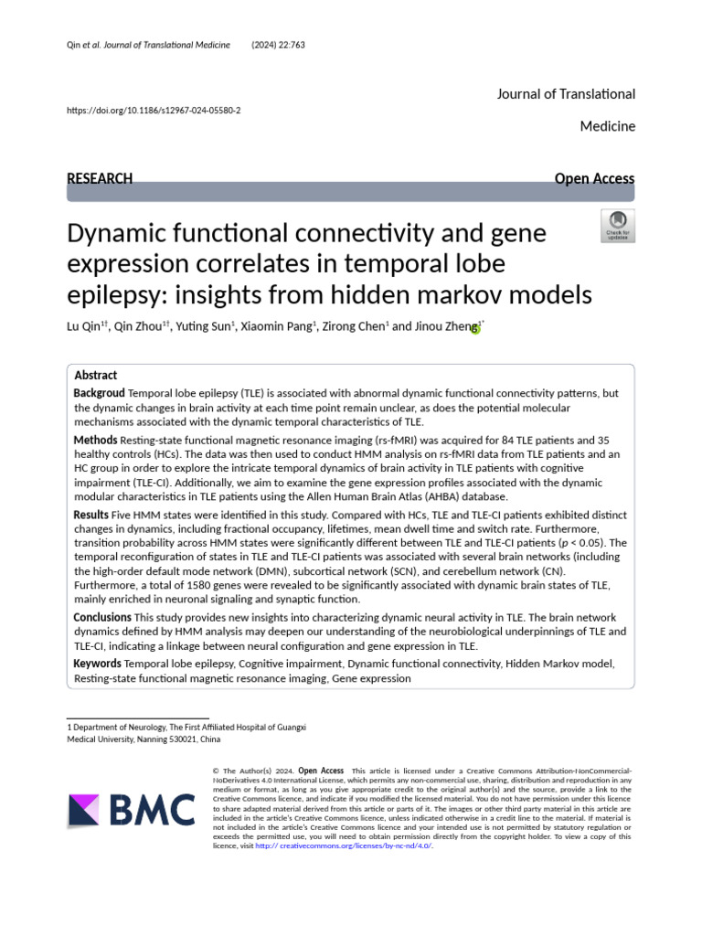 Dynamic Functional Connectivity and Gene Expression Correlates in ...
