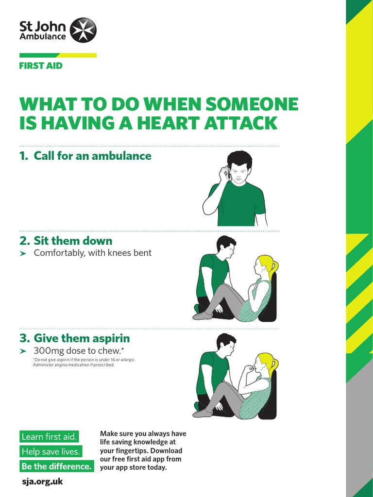 First Aid: Heart Attack Response Guide | PDF