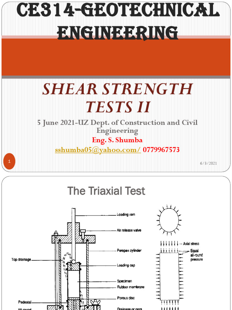 Geotechnical Shear Strength Testing Methods | PDF | Strength Of ...