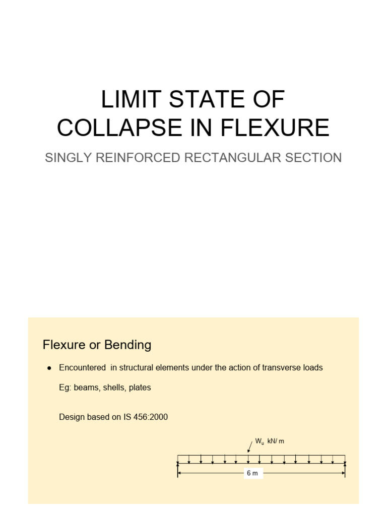 Limit State of Collapse in Flexure Design | PDF | Bending | Beam ...