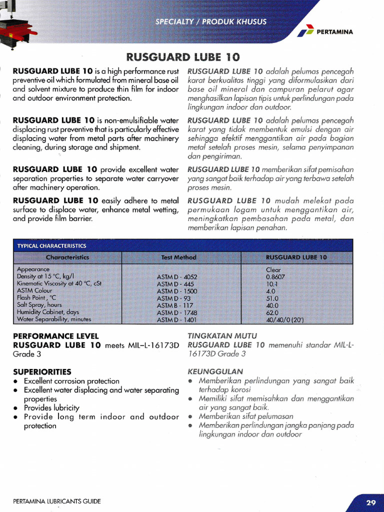 Rusguard Lube 10 | PDF