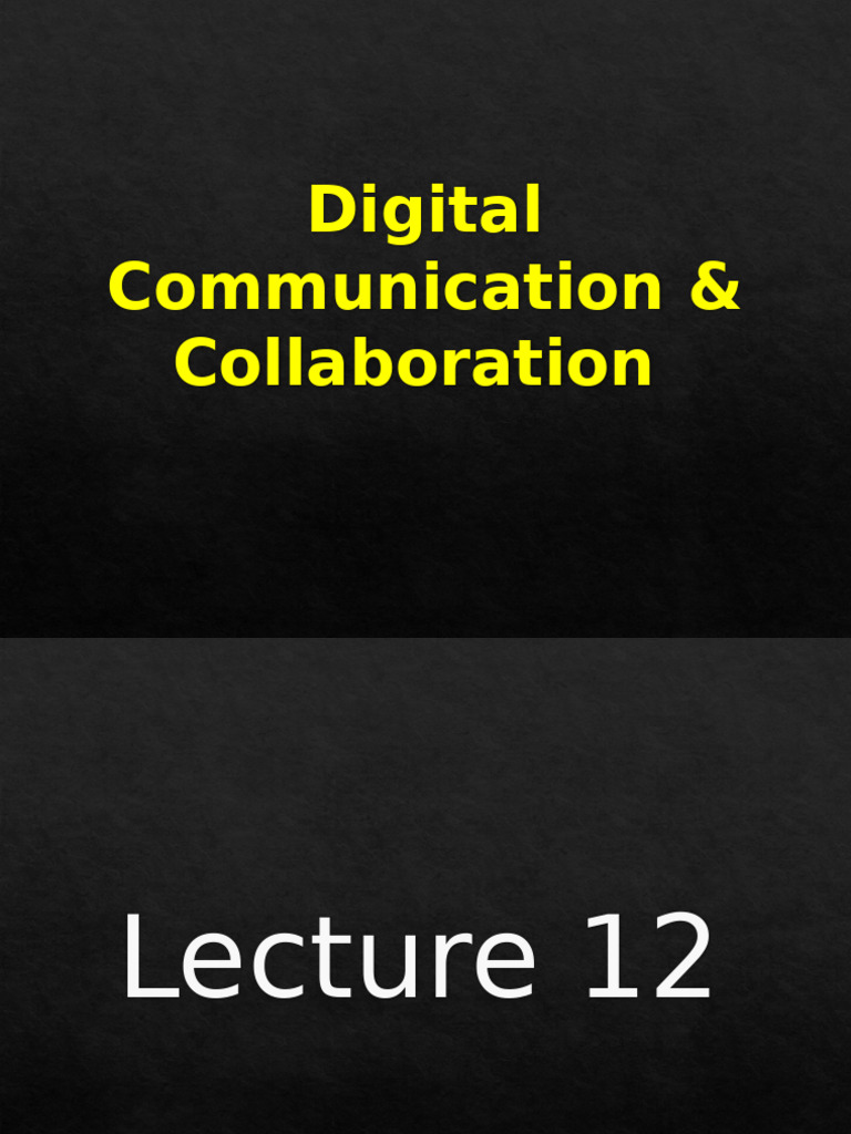 Lecture 12 DCC | PDF