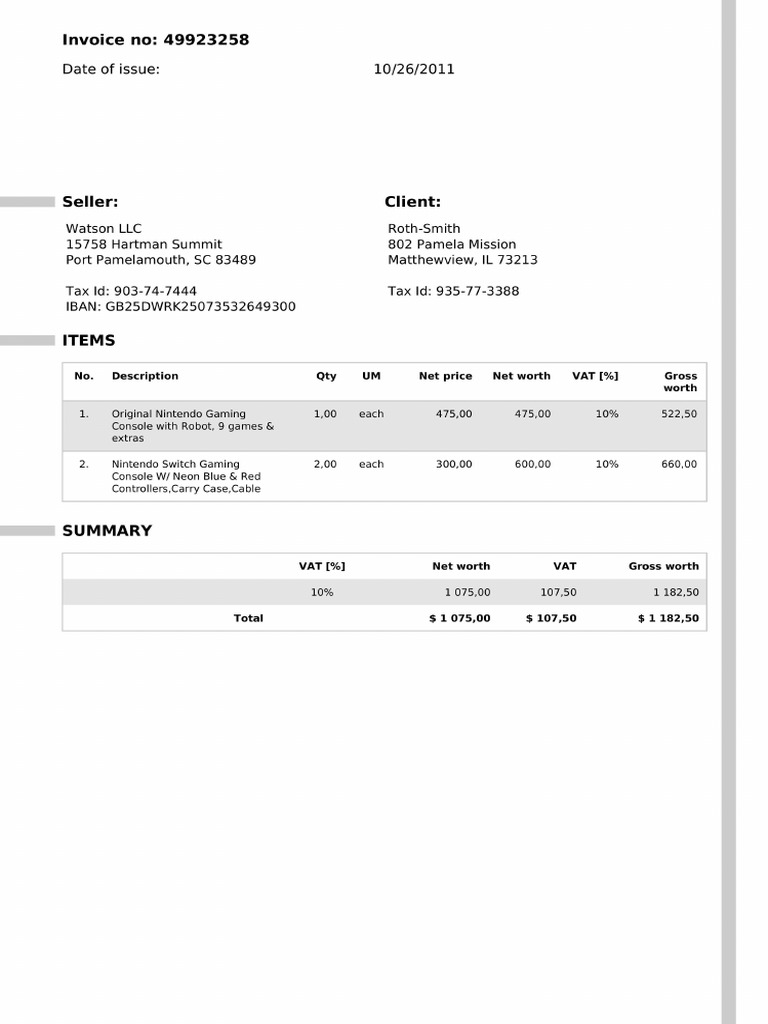 Invoice 22 | PDF
