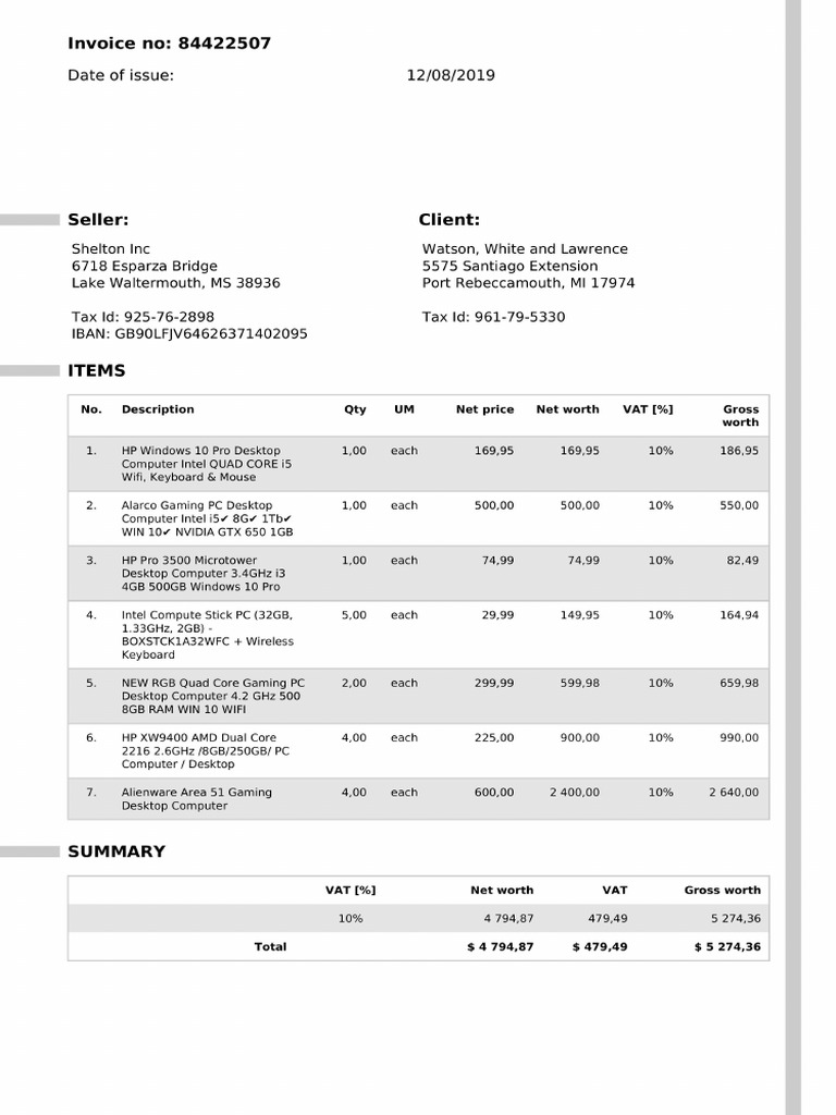 Invoice 39 | PDF