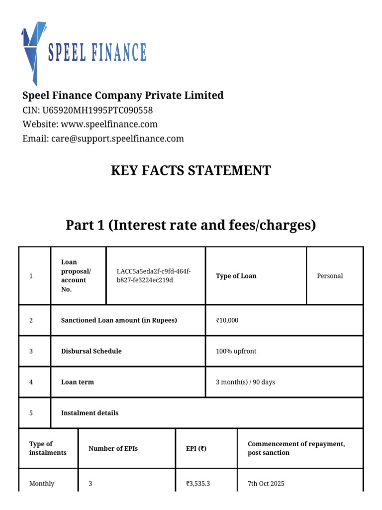 KFS LETTER V1 LACC5a5eda2f c9fd 464f b827 Fe3224ec219d | PDF | Loans ...