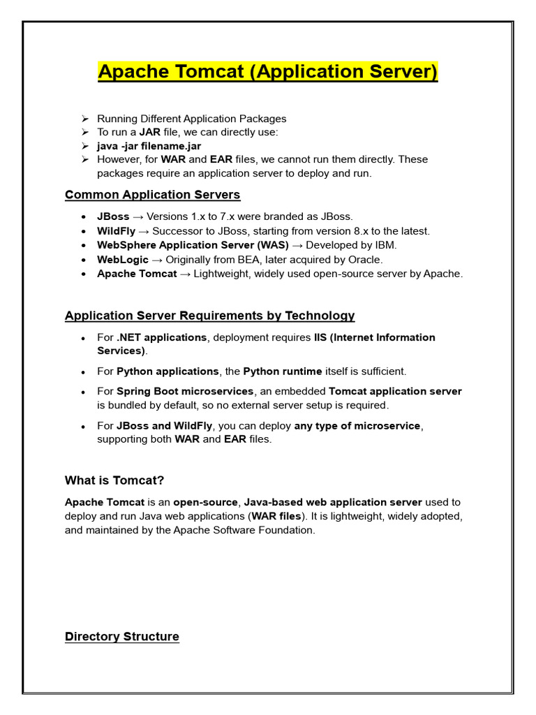 Apache Tomcat for DevOps Deployment | PDF | Web Server | Internet & Web