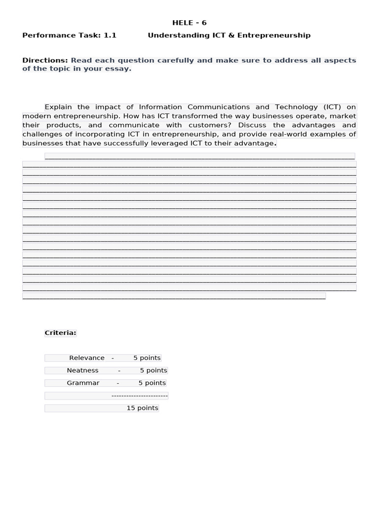 Performance Task 1.1 | PDF | Human Communication