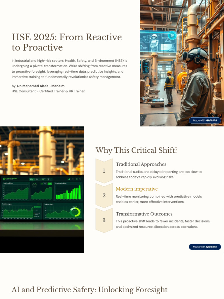Proactive HSE Strategies for 2025 | PDF | Virtual Reality | Safety