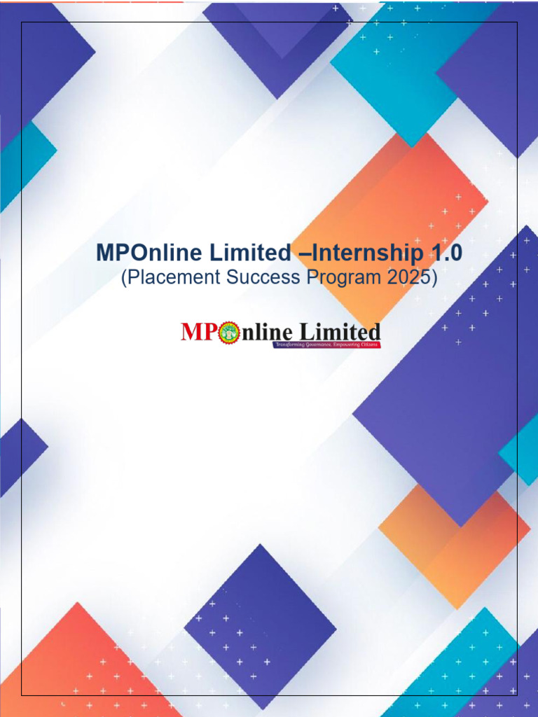 MPOnline Internship Program 2025 Details | PDF | Object Oriented ...