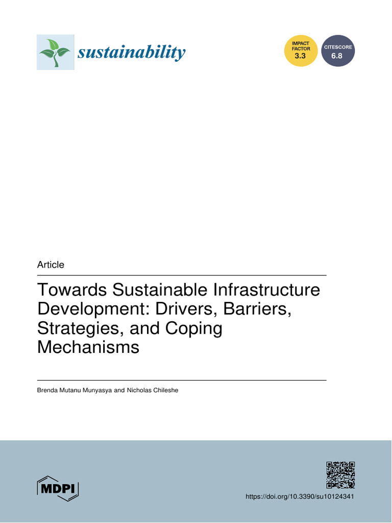 Drivers and Barriers of Sustainable Infrastructure | PDF ...