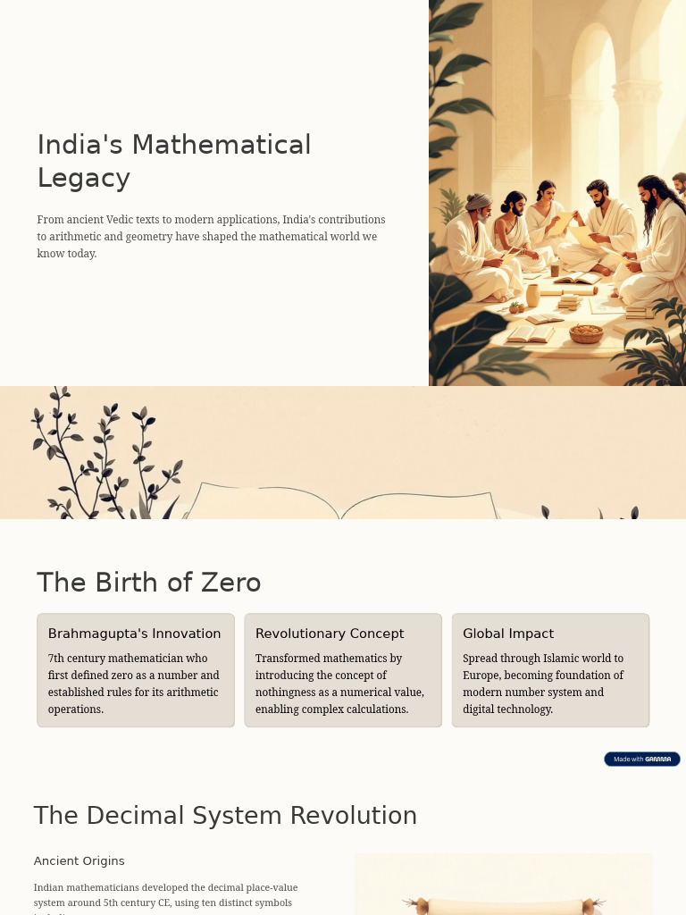 India's Impact on Global Mathematics | PDF | Mathematics | Geometry