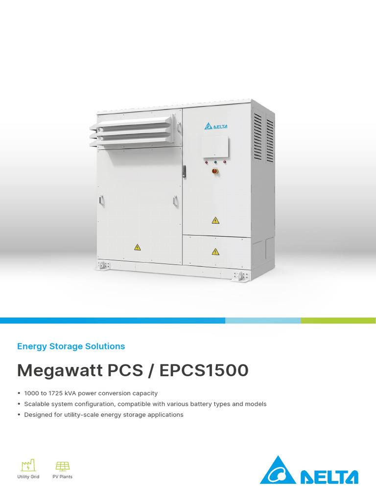 Delta PCS1500: Scalable Energy Storage | PDF | Electrical Grid | Energy ...