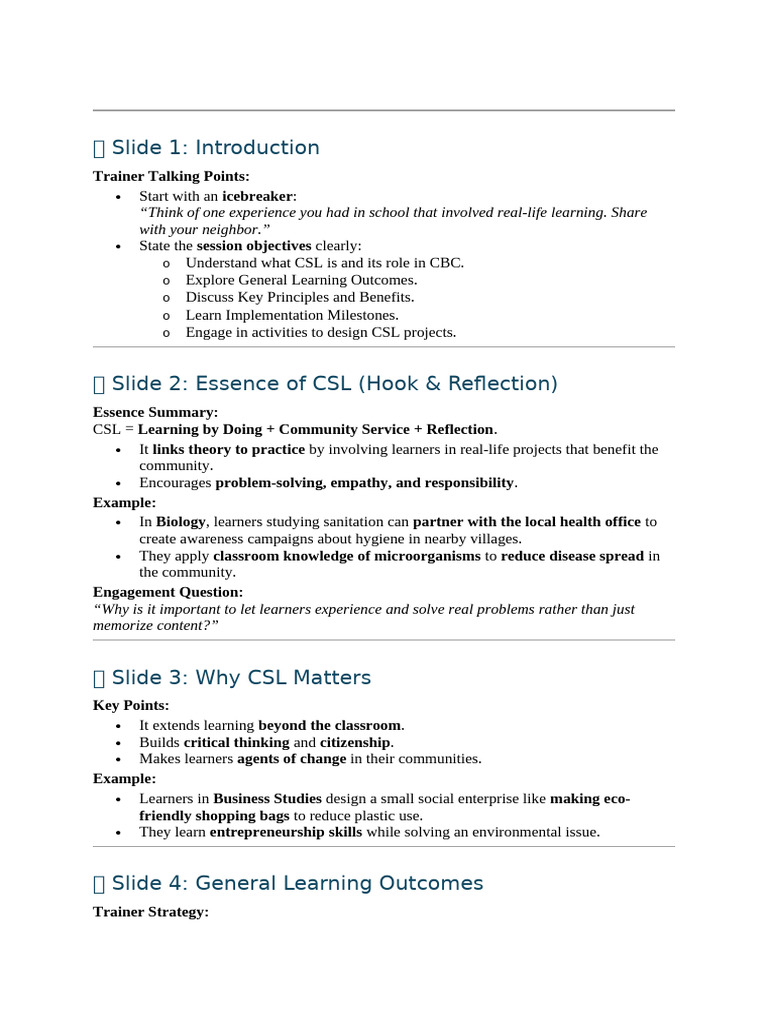 Community Service Learning Strategies | PDF | Learning | Experience