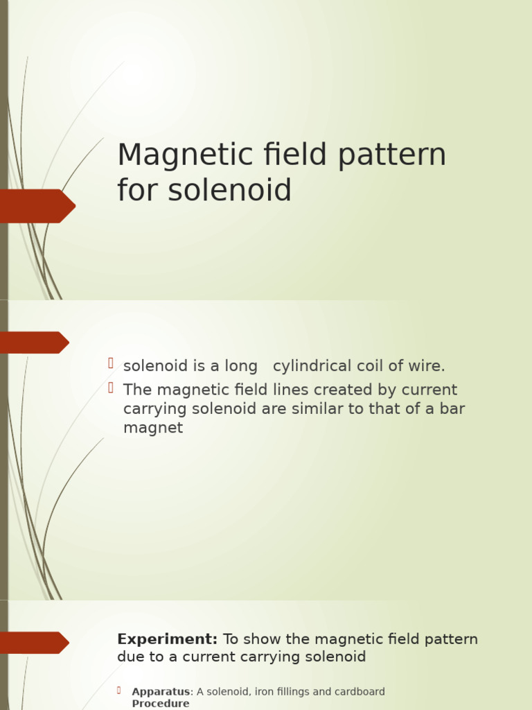 Magnetic Field Lines of a Solenoid | PDF