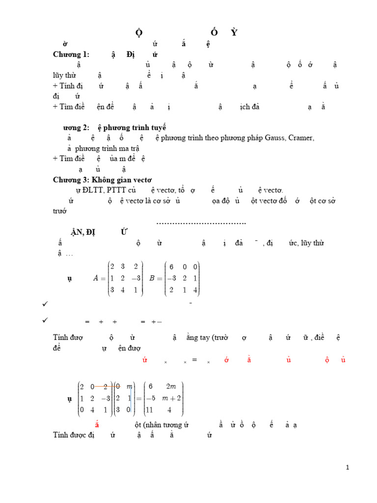 Noi Dung Thi CK Toan 2 | PDF
