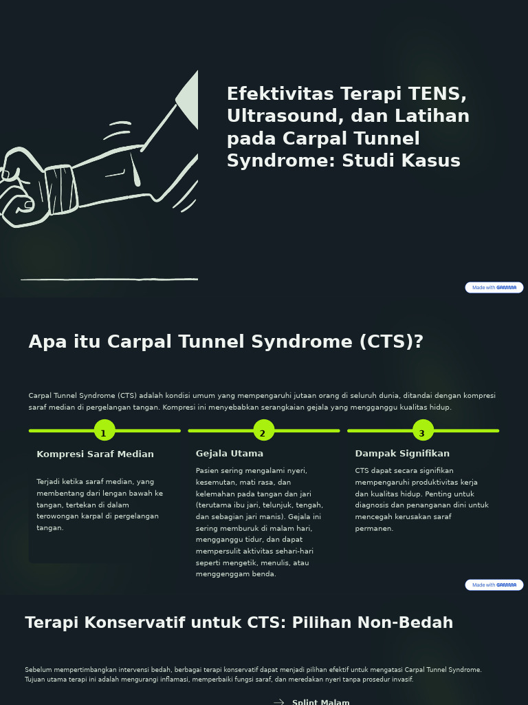 Terapi Efektif untuk Carpal Tunnel Syndrome | PDF