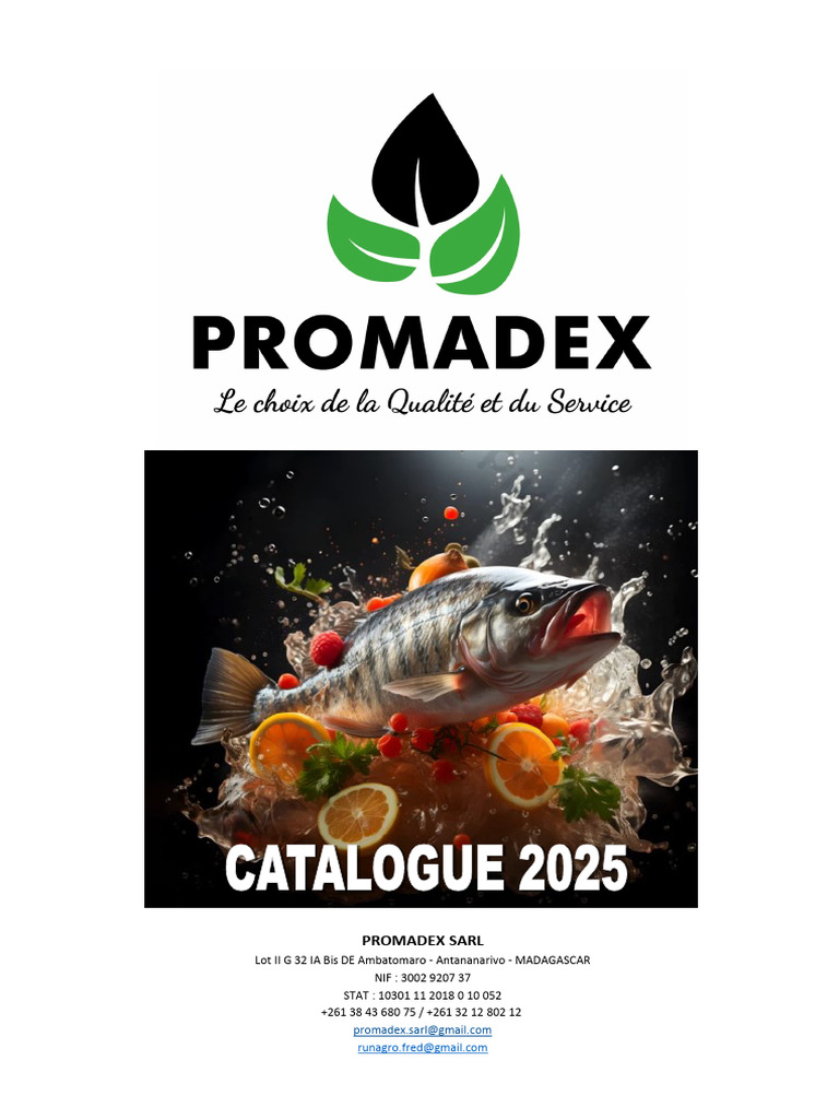 Produits de la mer de PROMADEX SARL | PDF | Business
