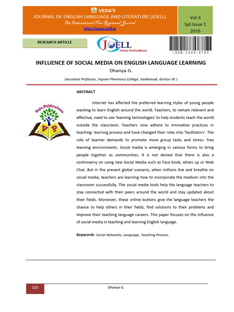 Social Media's Impact on English Learning | PDF | Learning | Teachers