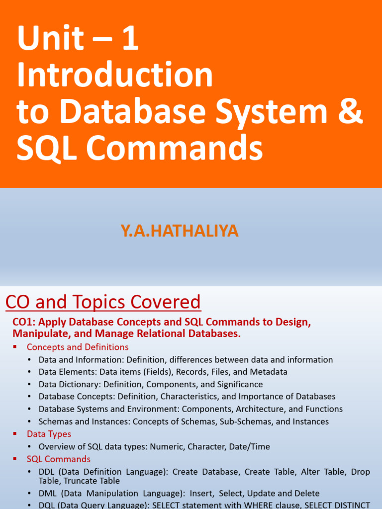 Database Systems & SQL Command Basics | PDF | Databases | Sql
