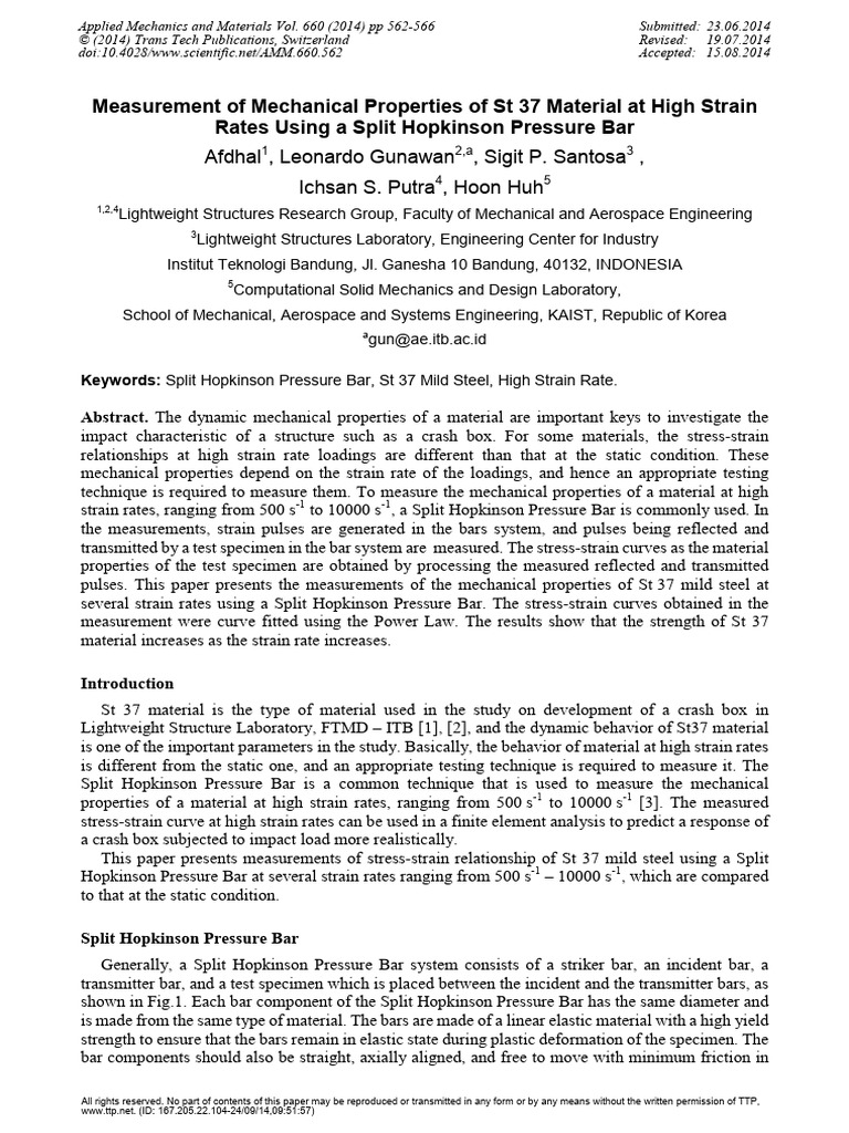 Measurement of Mechanical Properties of | PDF | Strength Of Materials ...