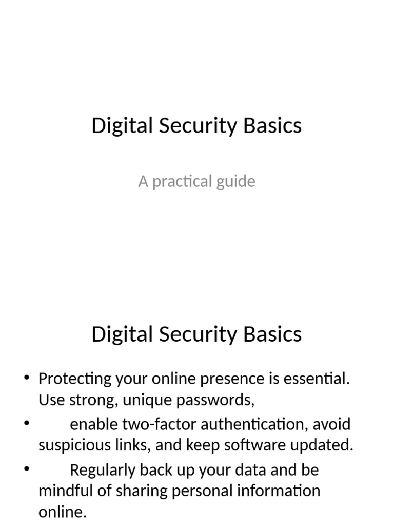 Essential Tips for Digital Security | PDF