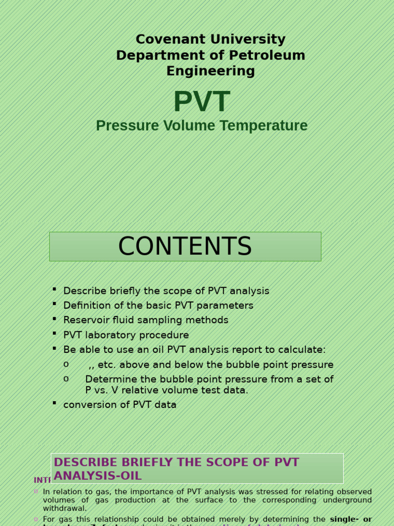 Understanding PVT Analysis for Oil | PDF | Petroleum Reservoir | Gases