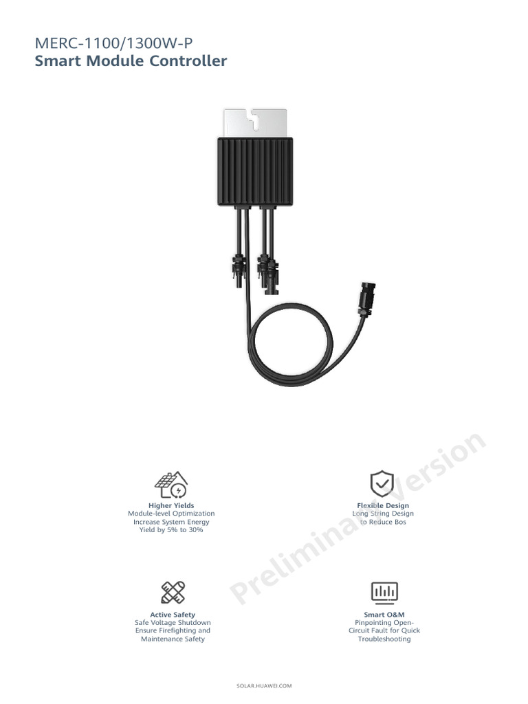 MERC-1100 1300W Datasheet - 202508 | PDF | Solar Panel | Manufactured Goods