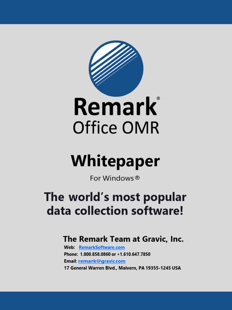 Remark Office OMR Software Overview | PDF | Image Scanner | Computing