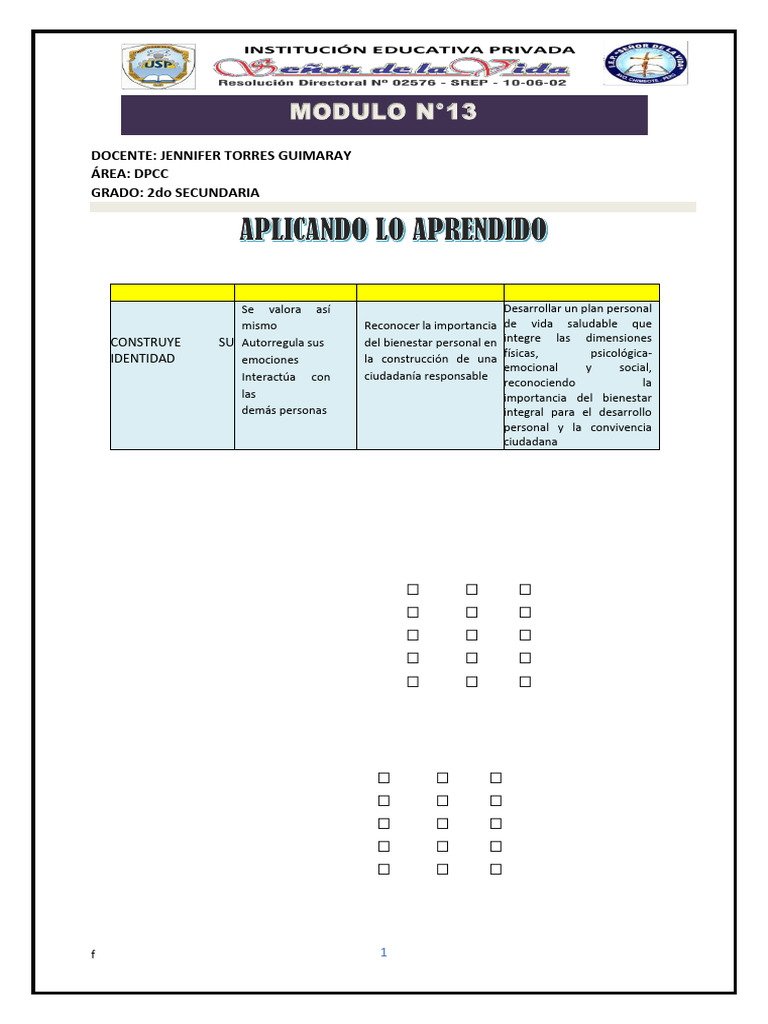 Modulo N°13 - Iii Bimestre | PDF | Las emociones | Psicología Social