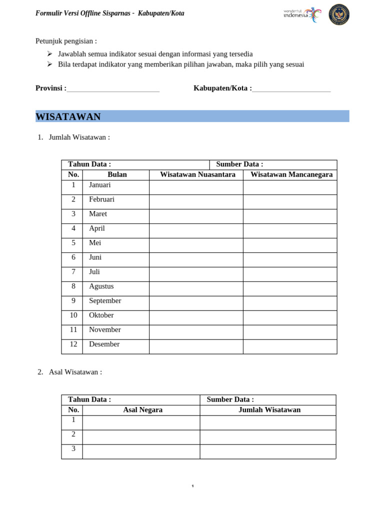 Form Kabupaten (1) | PDF
