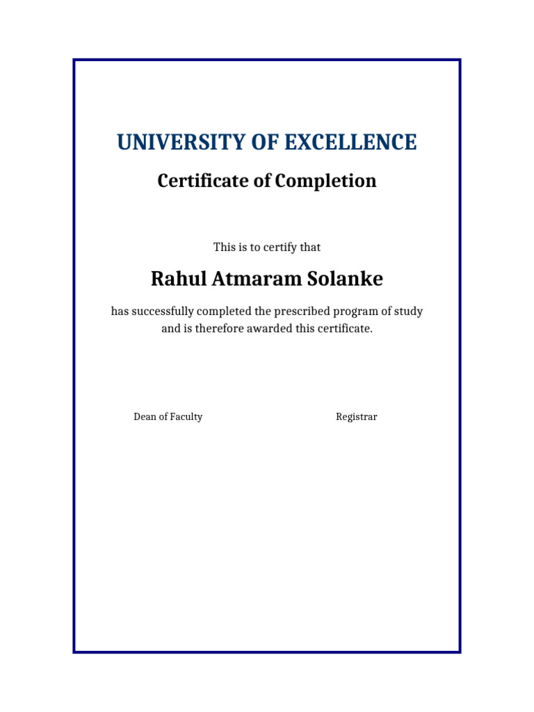 University Certificate Template | PDF