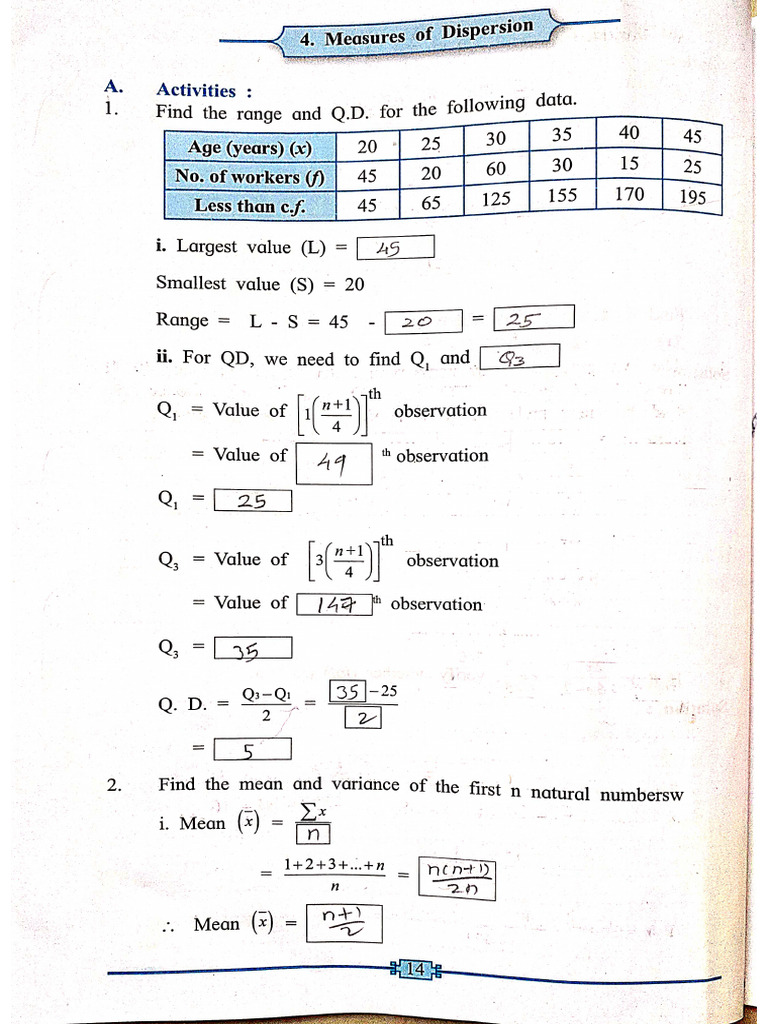 XI Practical No 4) Measures of Dispersion | PDF