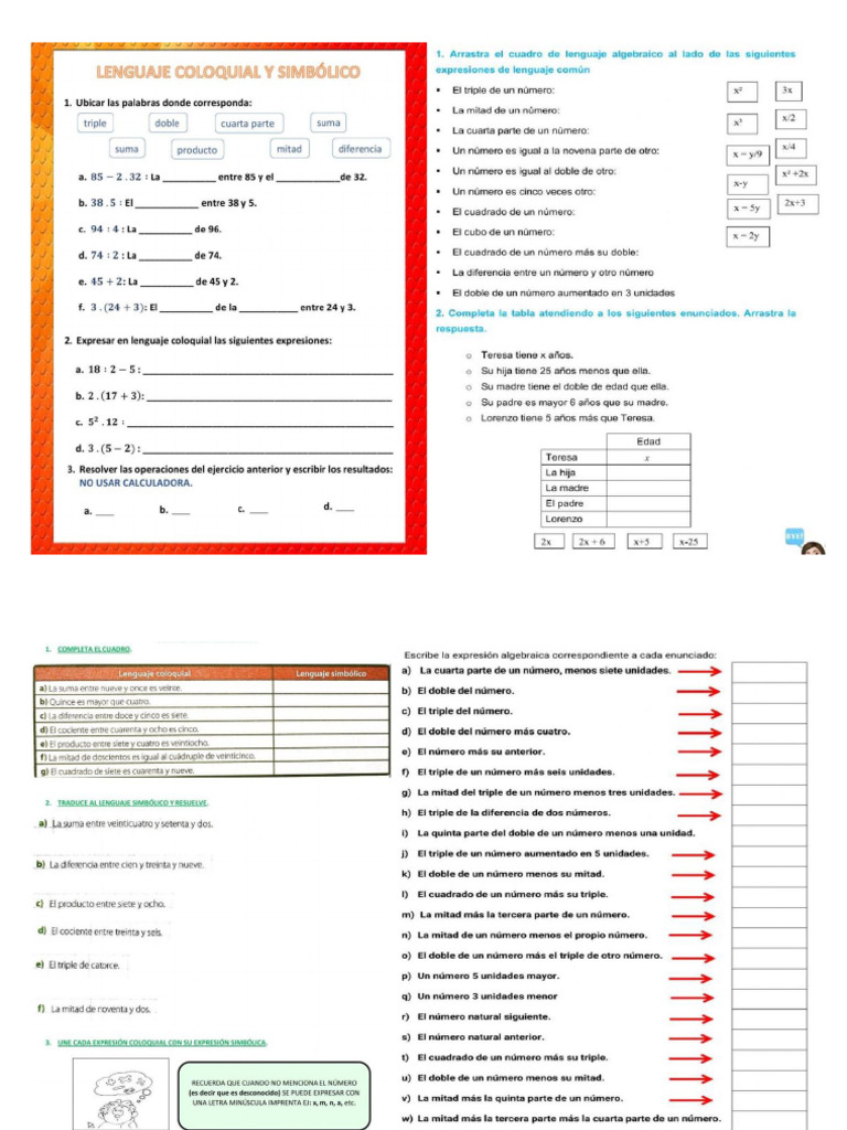 Ejercicios de Números y Operaciones Matemáticas | PDF