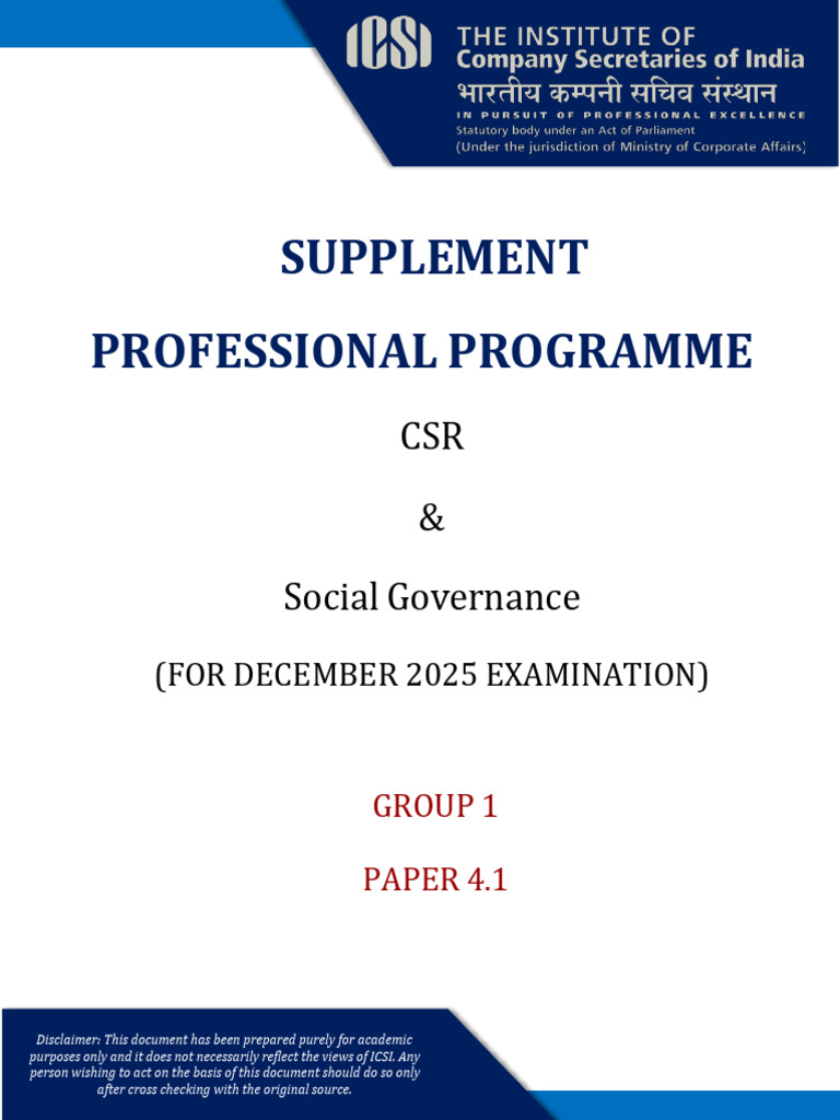 CSR and Social Governance Overview | PDF | Corporate Social ...