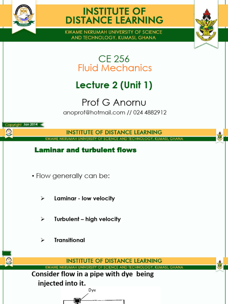 5.1laminar Turbulent Flow 2020-21-1 | PDF | Fluid Dynamics | Turbulence