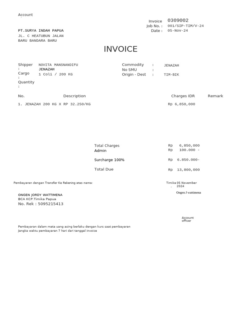 Contoh Invoice | PDF