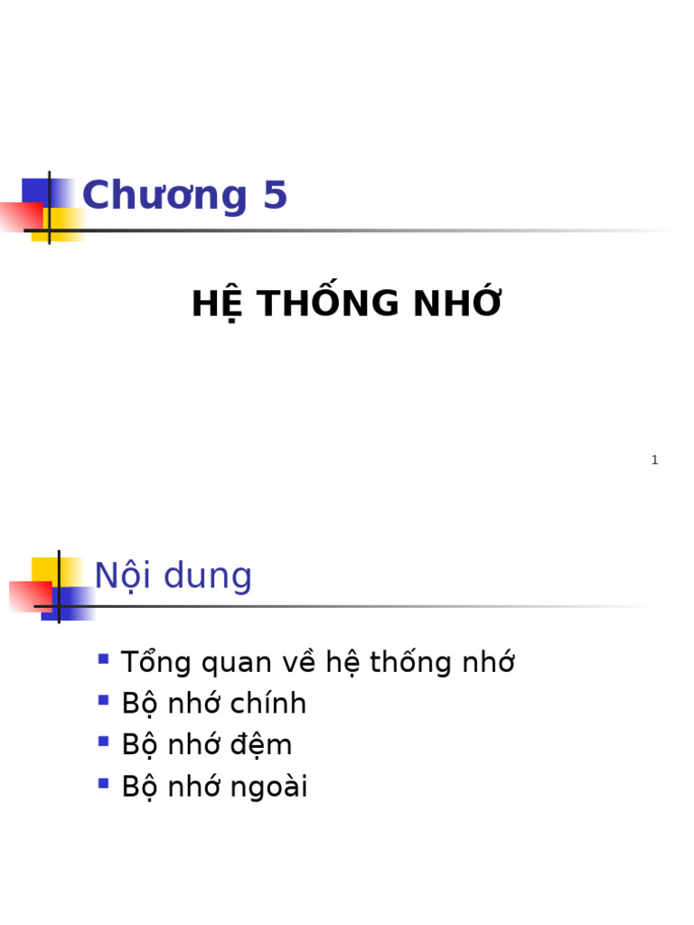 KTMT - Chapter 5 - He Thong Nho | PDF