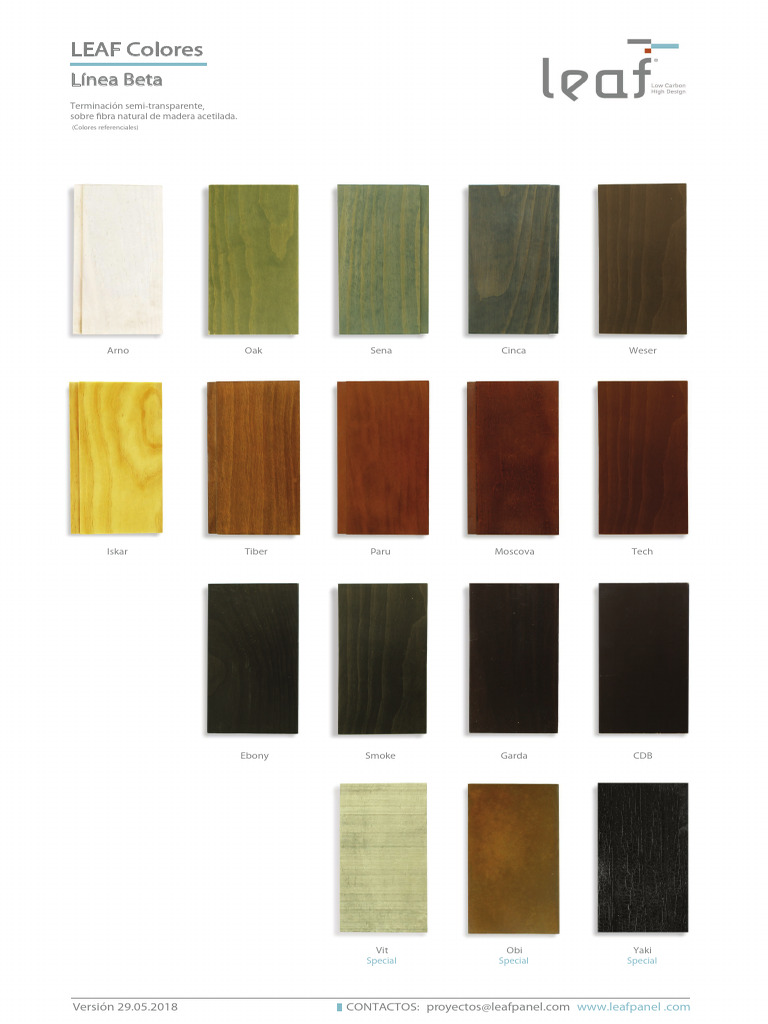 Colores y Terminaciones de Leaf Panel | PDF