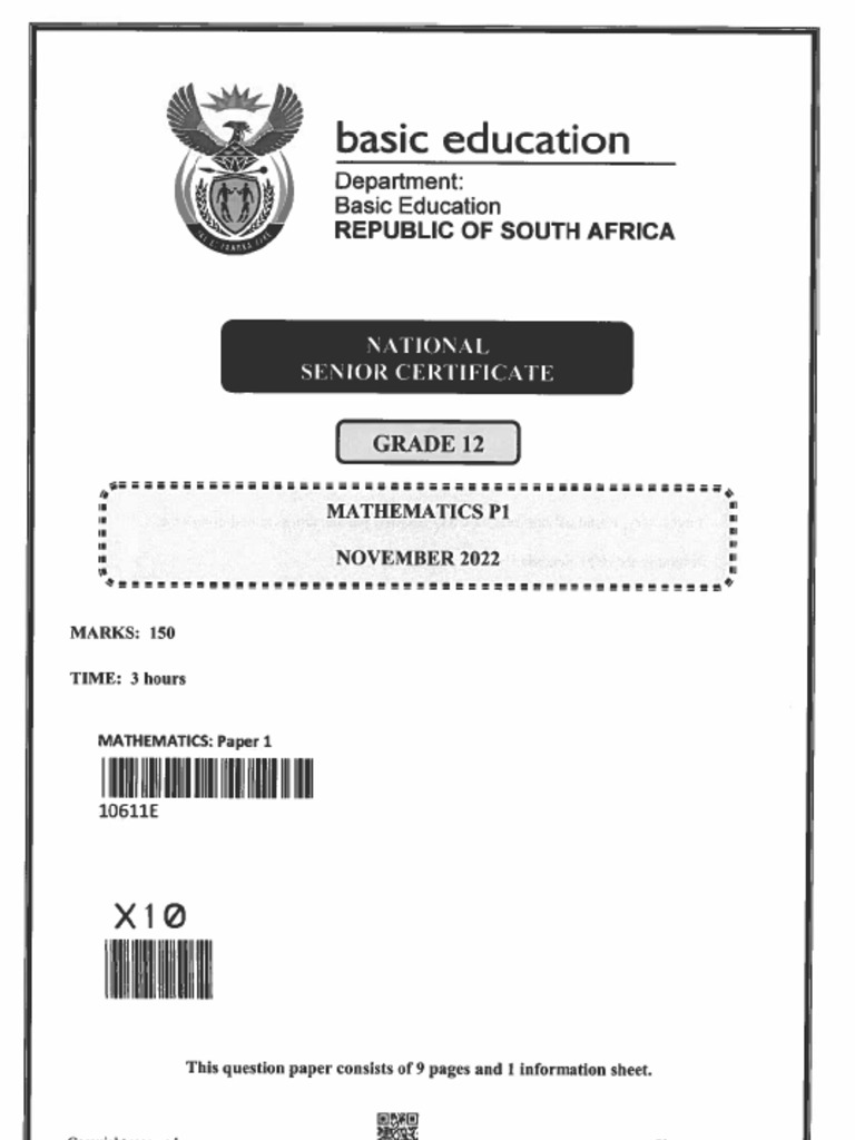 Maths P1 Nov 2022 | PDF