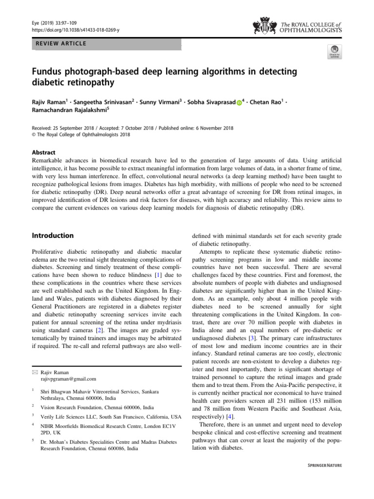 Deep Learning for Diabetic Retinopathy Detection | PDF | Receiver ...