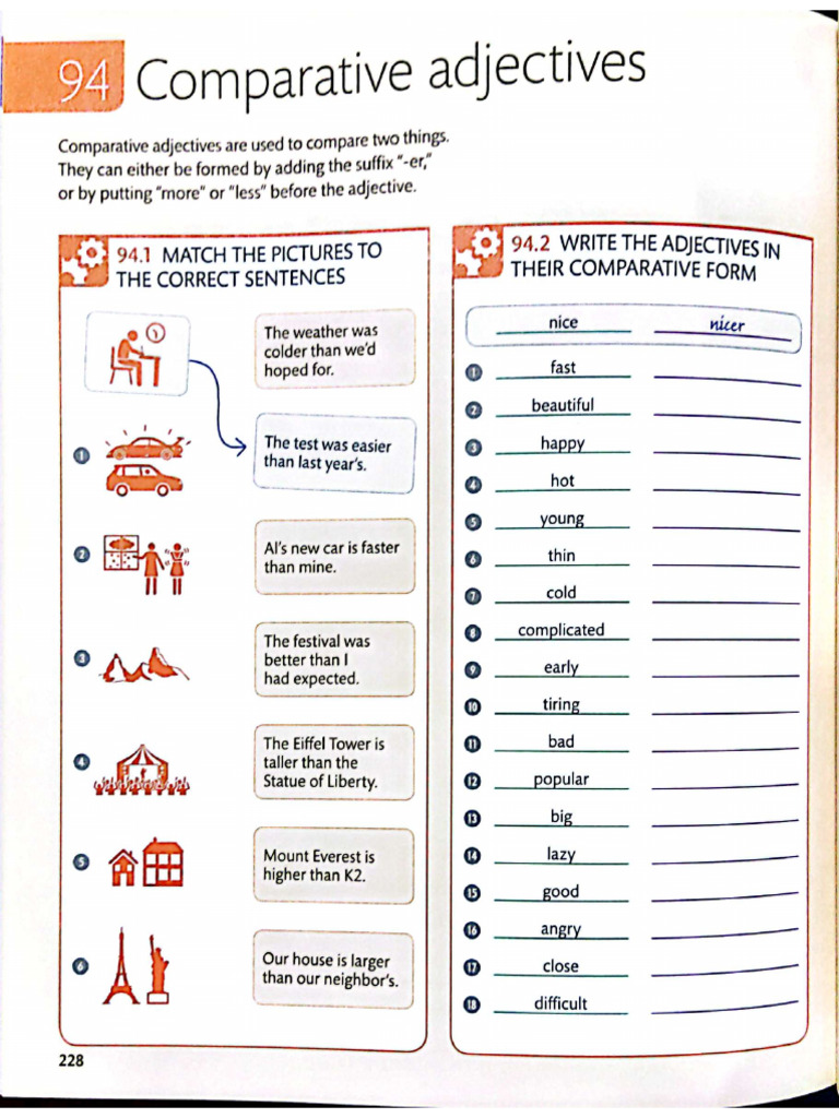 Comparatives Exercises | PDF