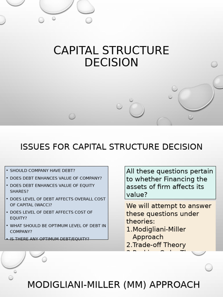Capital Structure Decision Analysis | PDF | Dividend | Capital Structure