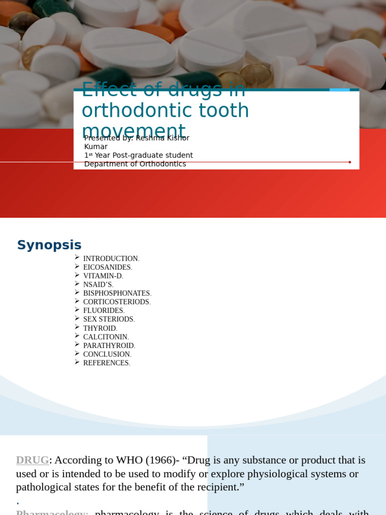 Impact of Drugs on Orthodontic Tooth Movement | PDF | Nonsteroidal Anti ...