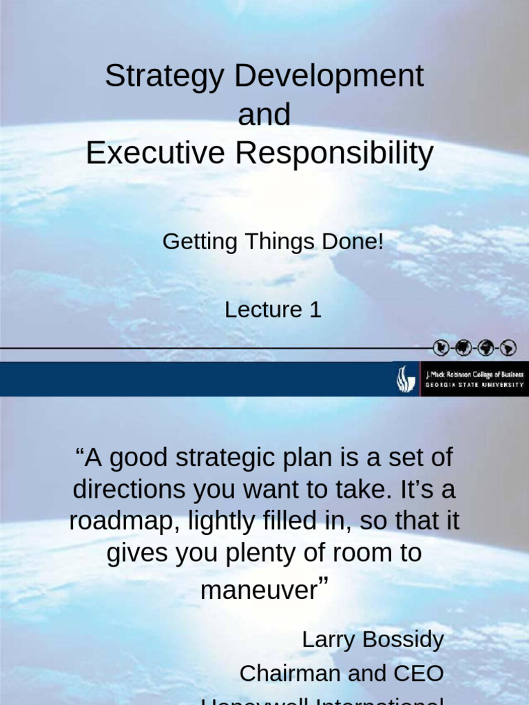 Lecture 1 StrategicLeader | PDF | Strategic Management | Leadership